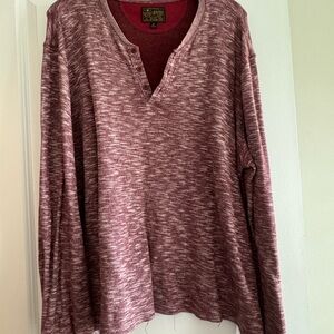 Lucky Brand Men's Burgundy Crewneck Sweater Size XL